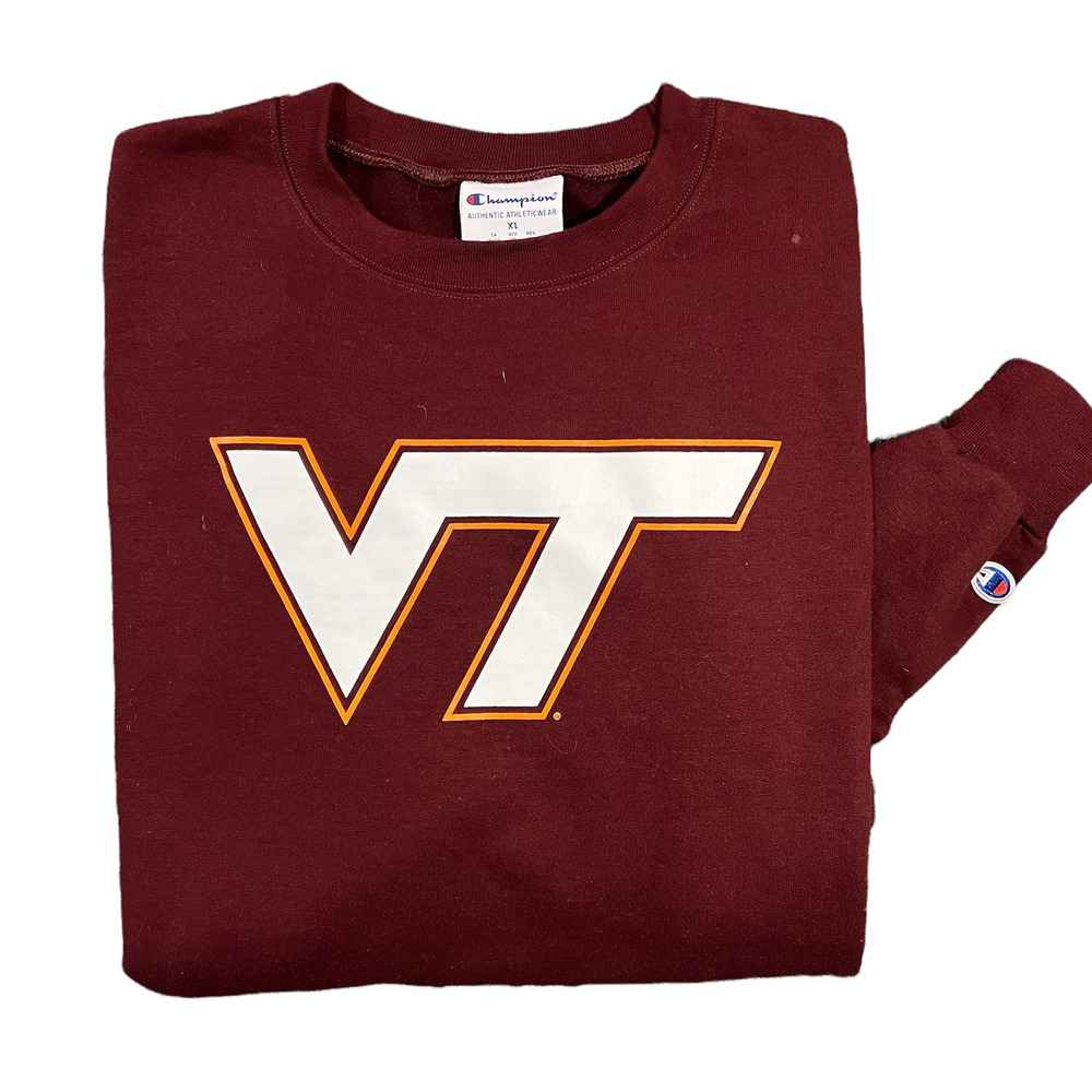 Champion Virginia Tech Hokies Crew Neck Sweatshirt XL